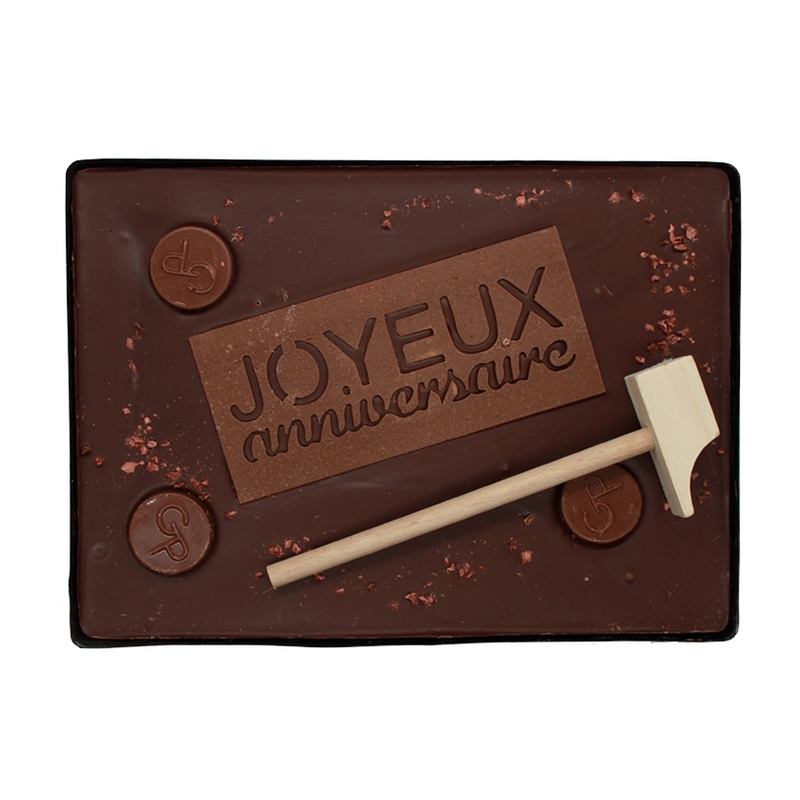 XXL noir sans sucre "Joyeux anniversaire"